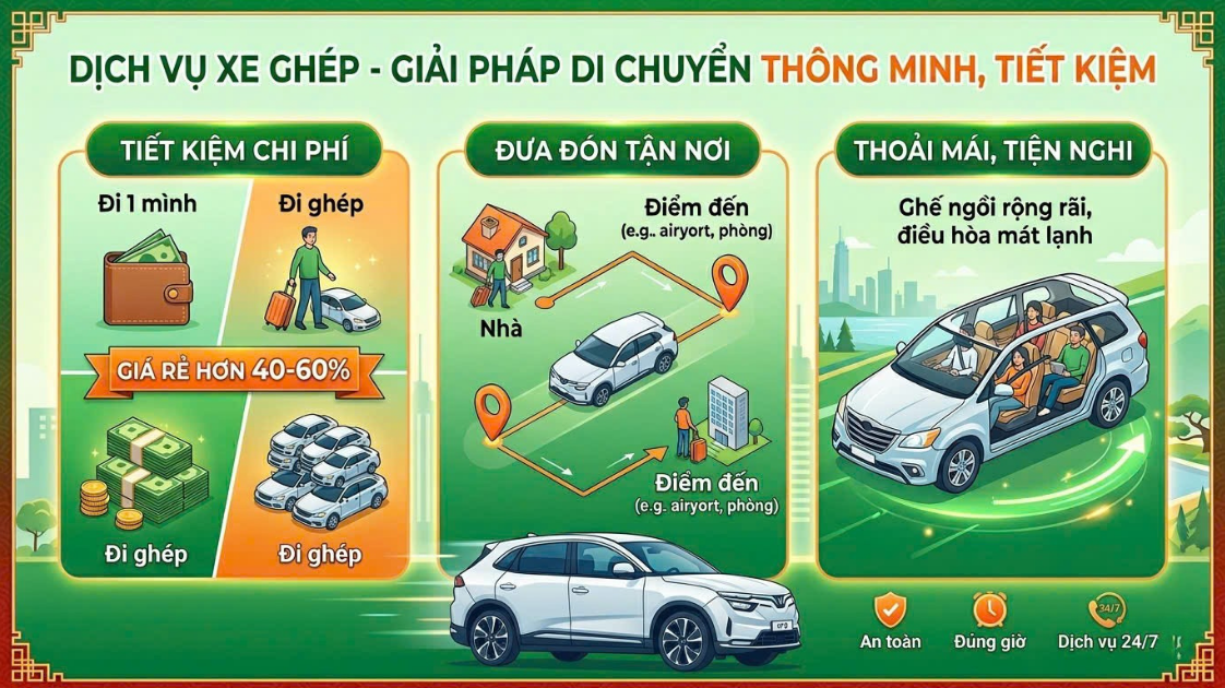 Dịch Vụ Xe ghép quảng ninh