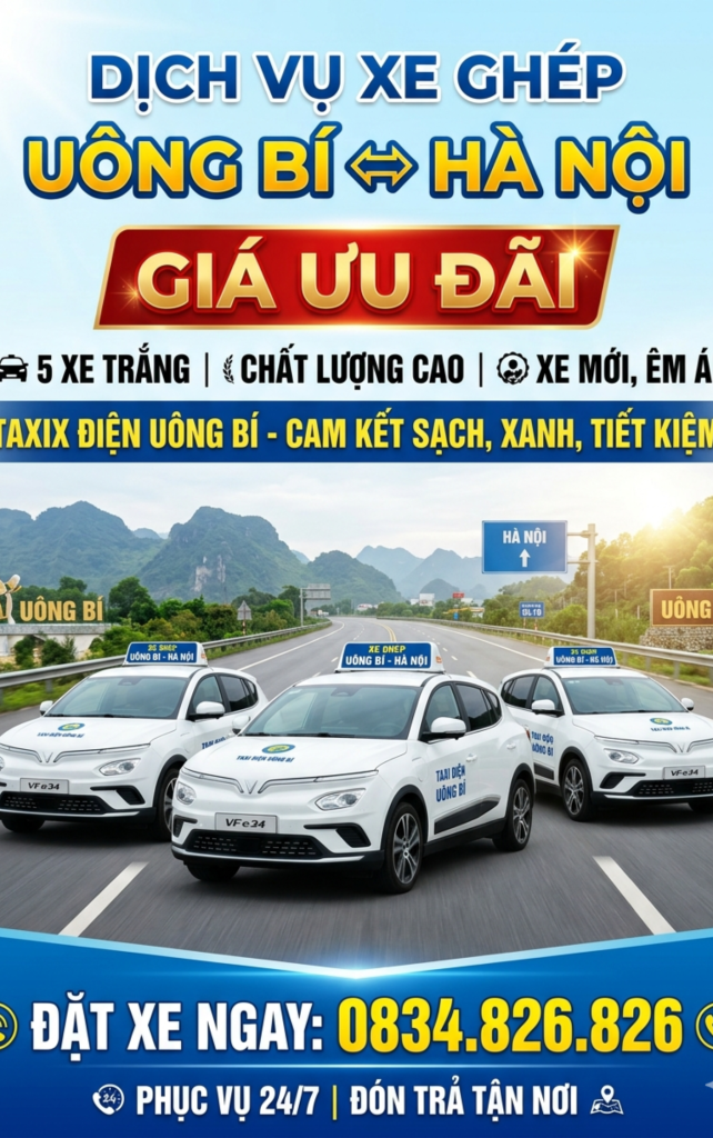 Đặt xe ghép Uông Bí đi Hà Nội